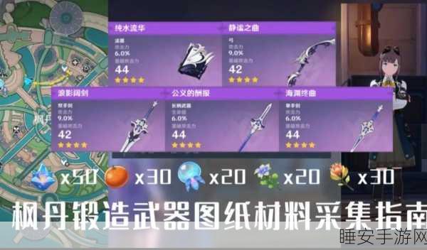 原神须弥锻造武器全攻略,解锁锻造图纸,打造专属神器!