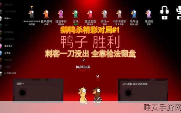 鹅鸭杀高手进阶,刺客角色深度剖析与实战攻略