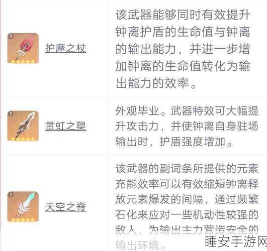 原神钟离辅助深度解析，零命玩家圣遗物与武器搭配秘籍