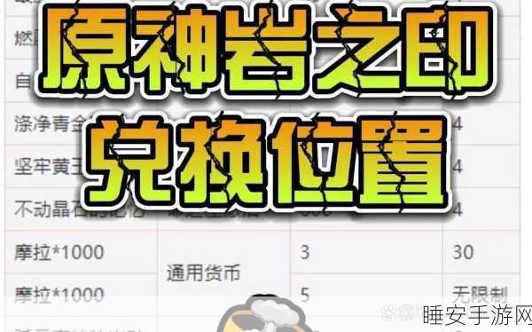 原神岩之印兑换指南,解锁珍稀奖励的秘诀