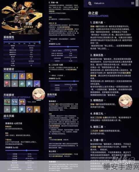 原神千织角色揭秘,四星还是五星?详细解析与背景故事