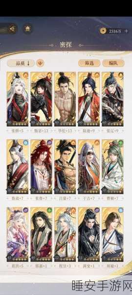 手游新揭秘，如鸢密探，解锁神秘职业与独特玩法全攻略
