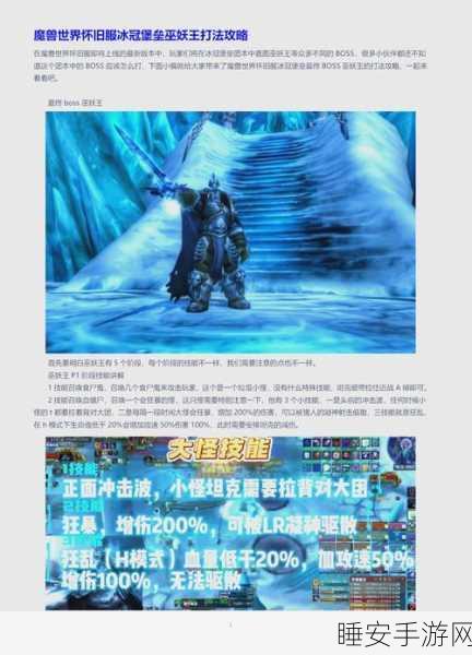 揭秘魔兽世界，巫妖王之眼的探险奇遇与宝藏争夺