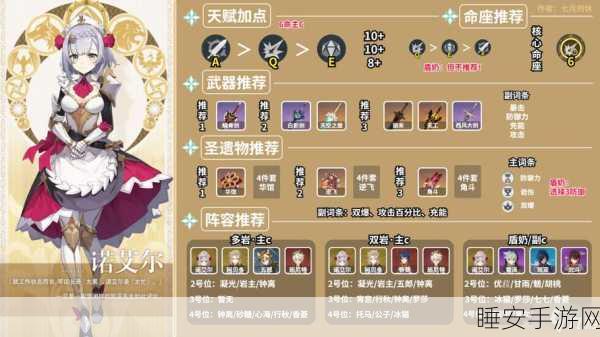 诺艾尔全面剖析,原神最强女仆的武器与圣遗物搭配秘籍