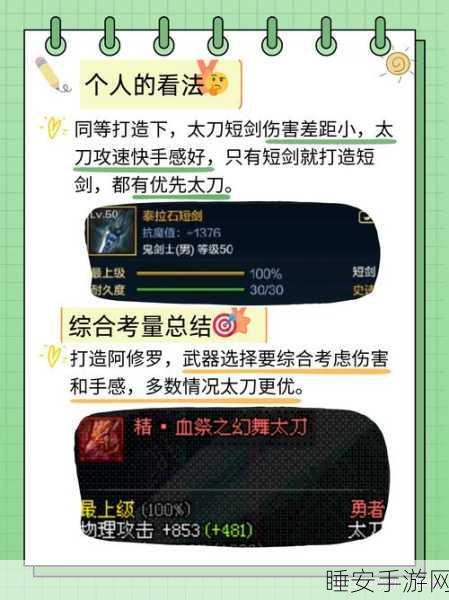 地下城与勇士,顶尖太刀大比拼,揭秘战斗利器的终极之选!