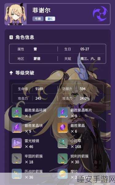 原神皇女菲谢尔武器搭配指南，精准定位，输出爆表！