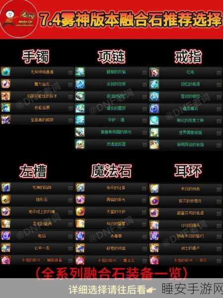 魔域手游追加石合成攻略，一阶升二阶全解析