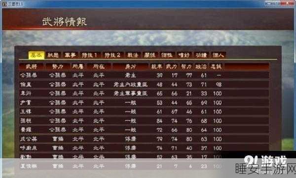 三国志13深度攻略,自创武将系统全揭秘,打造专属传奇英雄