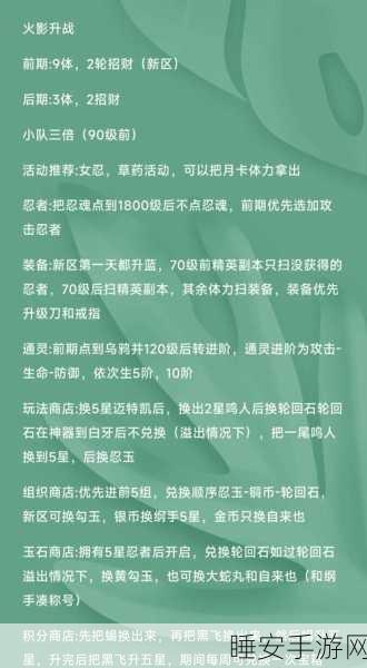 火影忍者手游，全面攻略！如何高效提升装备战力