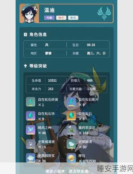 原神温迪适用圣遗物推荐，提升风元素伤害的最佳组合