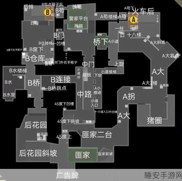 CF手游深度攻略，波斯小镇地图蹲点绝技与实战战术布局