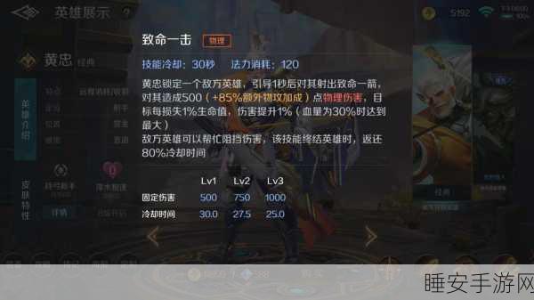 王者荣耀王者模拟战,黄忠技能深度剖析与装备搭配攻略