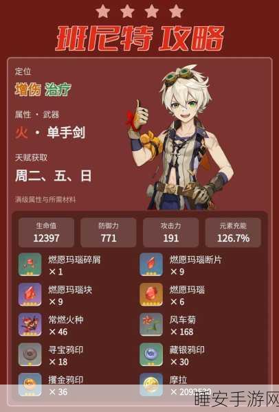 原神高手必备，班尼特完美圣遗物与武器搭配实战攻略