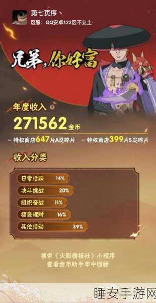 火影忍者手游，高效攻略，日赚1000金币不是梦！