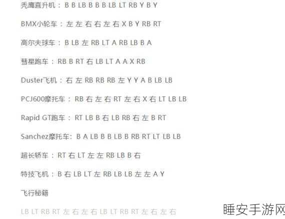 GTA5秘籍大全，解锁游戏隐藏乐趣的终极指南