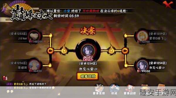 火影手游巅峰赛，荣耀之路的热血对决