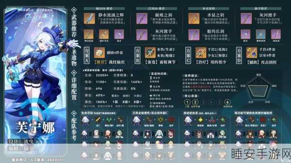 原神0命琴角色深度解析,圣遗物与武器搭配攻略