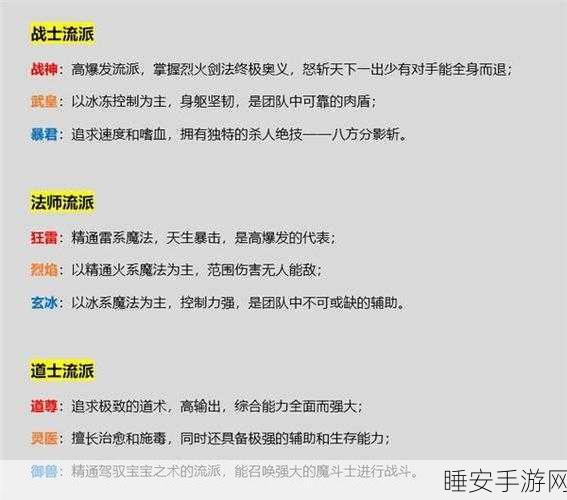 轩辕传奇深度解析，职业排行技巧与实战策略揭秘