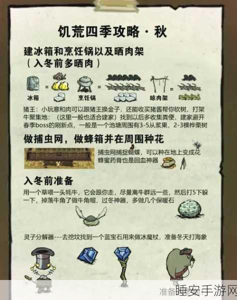 饥荒全攻略，解锁所有人物、生物与四季生存秘籍