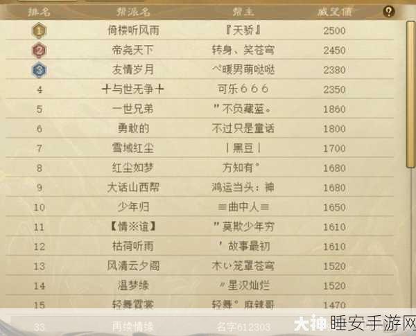 大话西游手游帮战队伍配比秘籍 战斗效能飙升攻略
