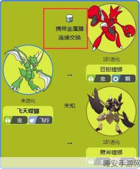 宝可梦晶灿钻石明亮珍珠,飞天螳螂进化全攻略