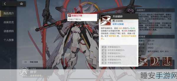 手游资讯,机动战姬聚变——修罗角色强度全解析及竞技场实战技巧