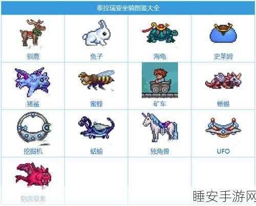 泰拉瑞亚坐骑竞速巅峰，揭秘速度之王与详细排行榜