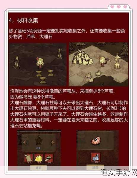 饥荒沼泽生存大赛，揭秘物资刷新策略与制胜攻略