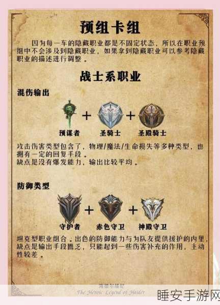 海岛纪元职业争霸,谁才是战场上的王者?深度职业分析与推荐