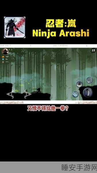 忍者岚1，横版动作闯关新体验，挑战你的极限反应！